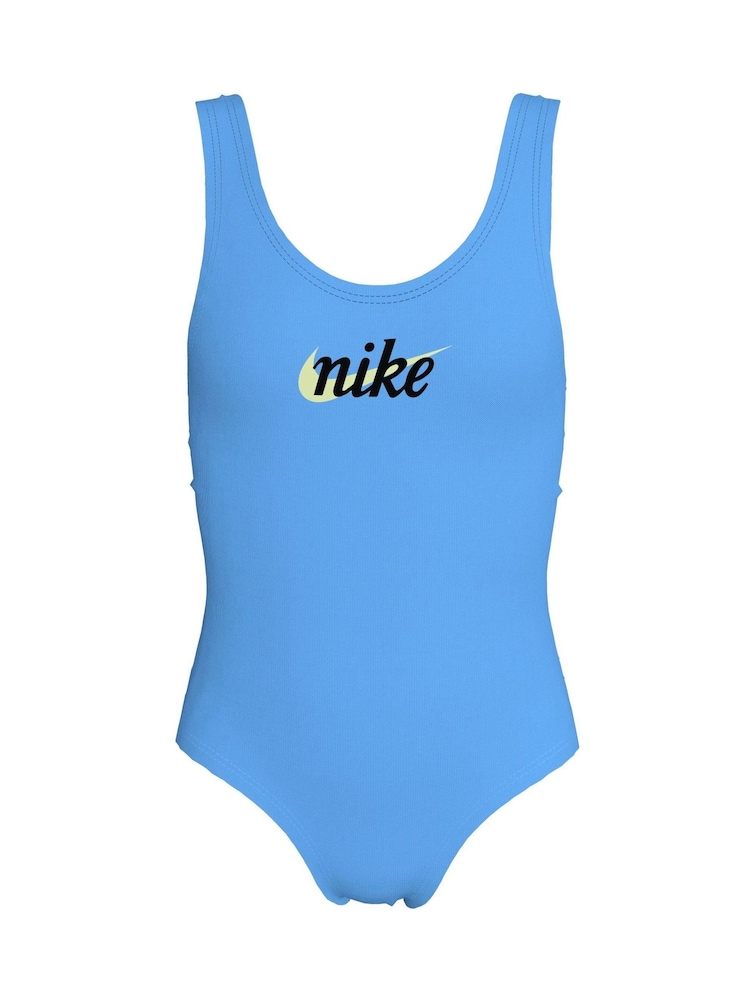Nike Blue Signature Swoosh U Back One Piece Swimsuit - Image 1 of 3