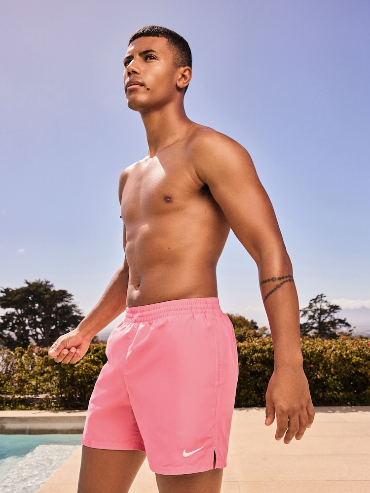 Nike Pink 5 Inch Essential Volley Swim Shorts - Image 1 of 10 Nike Pink 5 Inch Essential Volley Swim Shorts - Image 1 of 10