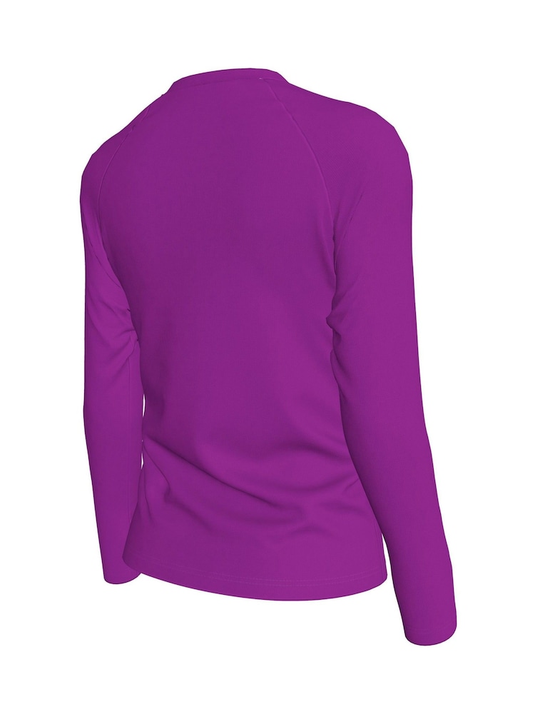Nike Purple Swoosh Long Sleeve Hydroguard Rash Vest - Image 2 of 3