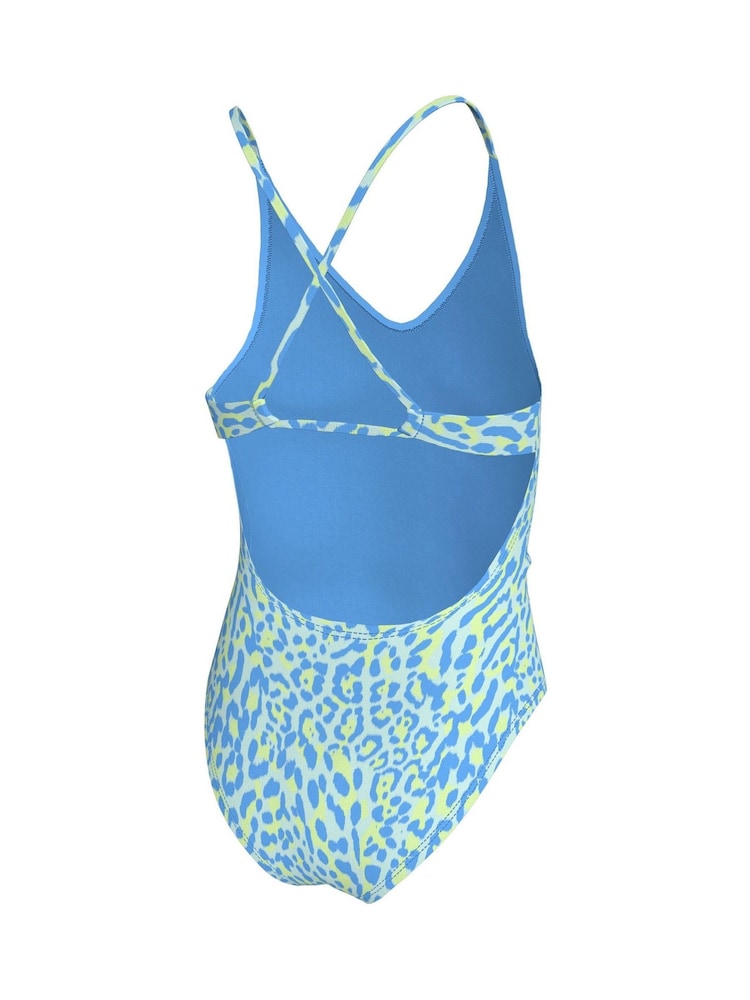 Nike Blue Animal Print Lace-Up Back Swimsuit 1 Piece - Image 2 of 3