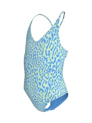 Nike Blue Animal Print Lace-Up Back Swimsuit 1 Piece - Image 3 of 3