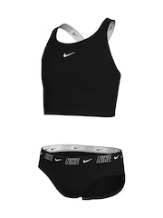 Nike Black Logo Tape Cross-Back Midkini Bikini Set - Image 11 of 11