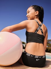 Nike Black Logo Tape Cross-Back Midkini Bikini Set - Image 2 of 11
