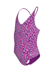 Nike Purple Animal Print Lace-Up Back Swimsuit 1 Piece - Image 6 of 6