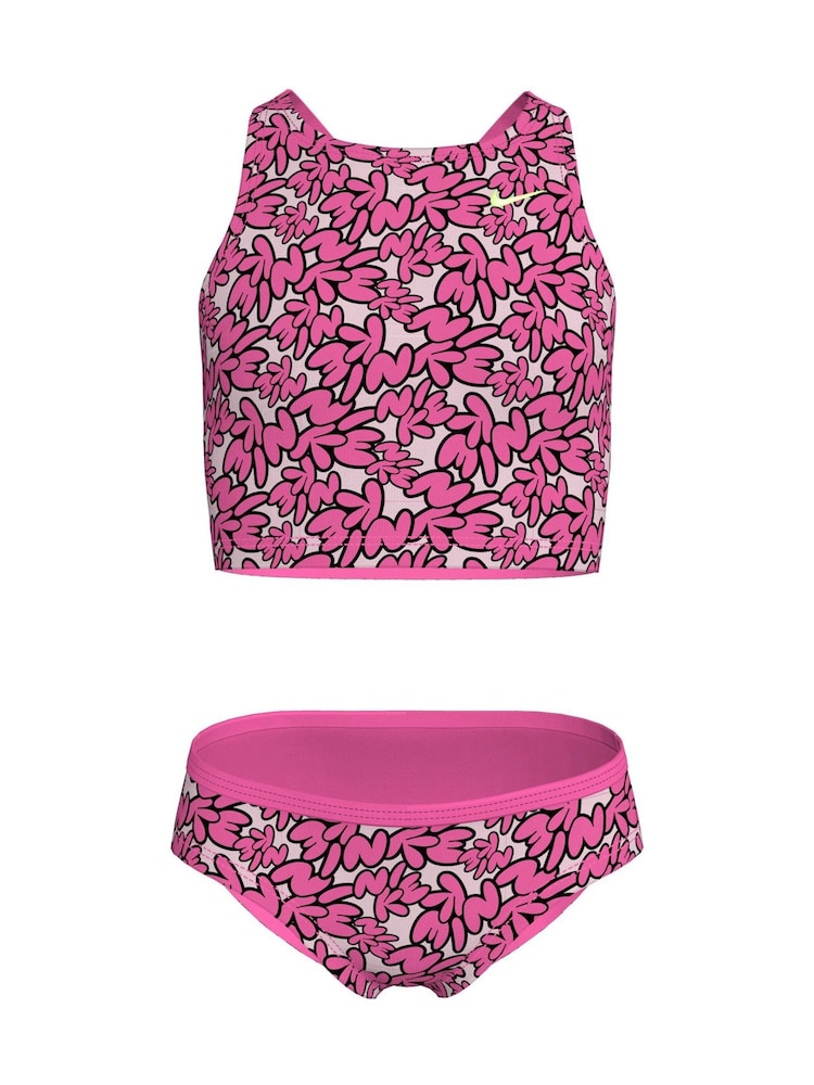 Rosa - Nike Bubble Script Spiderback Midkini Set - Imagen 1 de 3