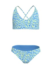 Nike Blue Animal Print Lace-Up Back Bikini Set - Image 14 of 16