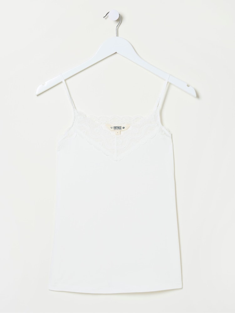 FatFace White V-Neck Vest - Image 5 of 5