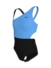 Nike Black Colour Block Asymmetrical Cutout Swimsuit - Image 3 of 3