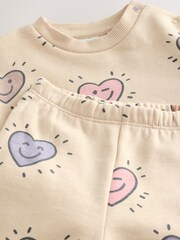 Cream Heart Joggers Set 2 Piece - Image 3 of 4