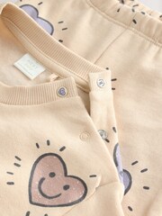 Cream Heart Joggers Set 2 Piece - Image 4 of 4