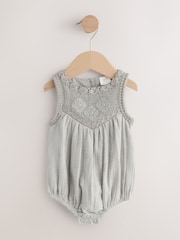 Cream Chidrenswear 100% Cotton Lace Romper Set - Image 1 of 1