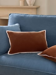 Ochre Yellow Loxley Velvet 40 x 59cm Cushion - Image 1 of 6