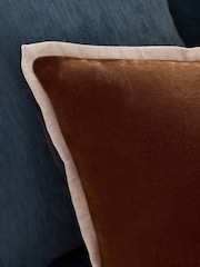 Ochre Yellow Loxley Velvet 40 x 59cm Cushion - Image 3 of 6