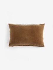 Ochre Yellow Loxley Velvet 40 x 59cm Cushion - Image 5 of 6