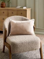 Natural Loxley Velvet 40 x 59cm Cushion - Image 1 of 5