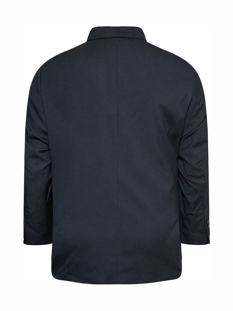 BadRhino Big & Tall Blue Plain Suit Jacket - Image 4 of 4