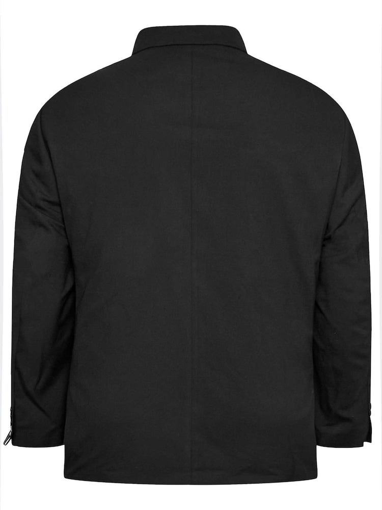 BadRhino Big & Tall Black Plain Suit Jacket - Image 6 of 6