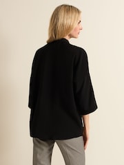 Phase Eight Black Cynthia Button Detail Shirt - Image 2 of 6