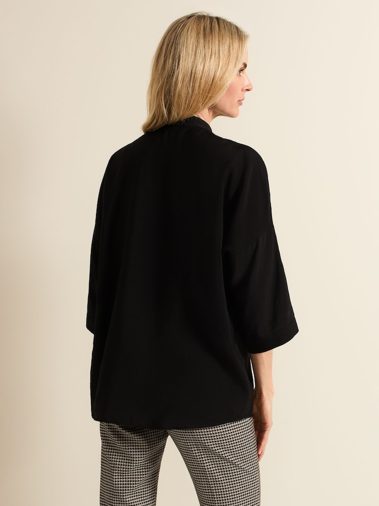 Phase Eight Black Cynthia Button Detail Shirt - Image 2 of 6