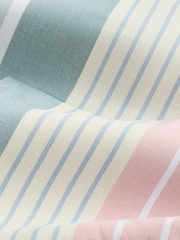 Blue/Pink/Green Pastel Short Sleeve With Button Down Collar Stripe Easy Iron Oxford Shirt - Image 8 of 8