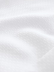 White Regular Fit 100% Cotton Short Sleeve Textured Shirt - Image 10 of 10