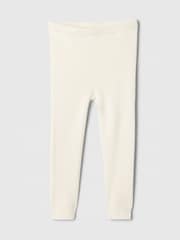 Gap Cream Ribbed Knit Pull On Leggings (6mths-5yrs) - Image 1 of 3