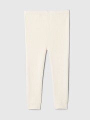 Gap Cream Ribbed Knit Pull On Leggings (6mths-5yrs) - Image 2 of 3