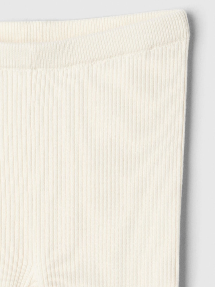 Gap Cream Ribbed Knit Pull On Leggings (6mths-5yrs) - Image 3 of 3