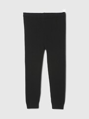 Gap Black Ribbed Knit Pull On Leggings (6mths-5yrs) - Image 1 of 3