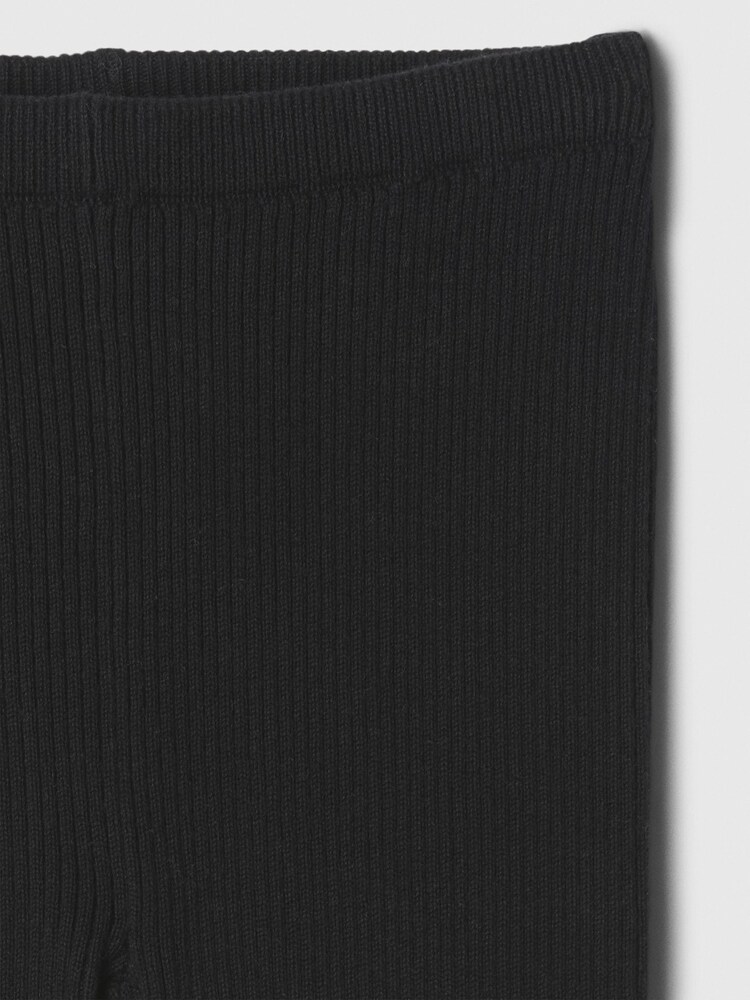 Gap Black Ribbed Knit Pull On Leggings (6mths-5yrs) - Image 3 of 3