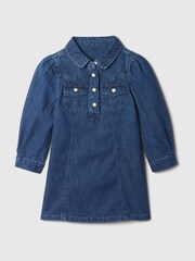 Gap Blue Western Denim Shirt Dress (6mths-5yrs) - Image 1 of 2