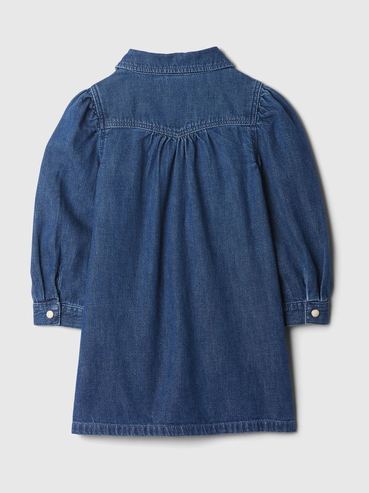 Gap Blue Western Denim Shirt Dress (6mths-5yrs) - Image 2 of 2
