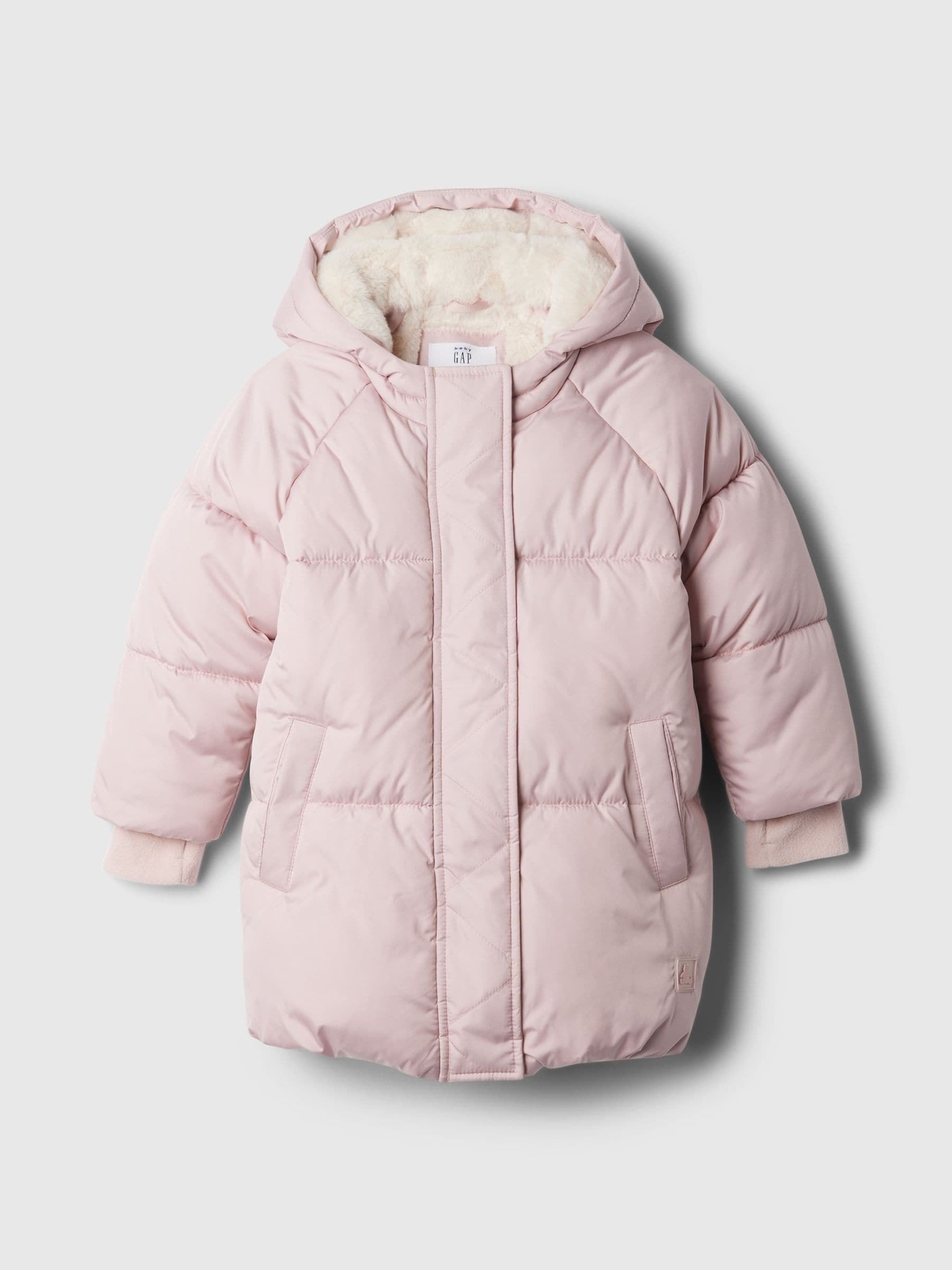 Buy Gap Pink Heavyweight Sherpa-Lined PrimaLoft Puffer Coat (6mths