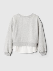 Gap Grey Vintage Soft Layered Logo Crew Neck Jumper (6mths-5yrs) - Image 2 of 2