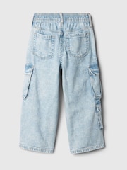 Gap Blue Pull On Cargo Baggy Jeans (6mths-5yrs) - Image 2 of 3