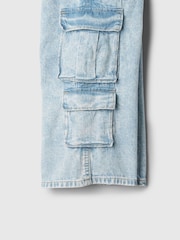 Gap Blue Pull On Cargo Baggy Jeans (6mths-5yrs) - Image 3 of 3