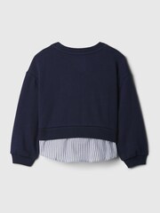 Gap Blue Vintage Soft Layered Logo Crew Neck Jumper (6mths-5yrs) - Image 3 of 4