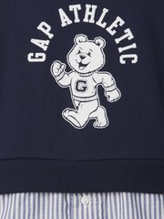 Gap Blue Vintage Soft Layered Logo Crew Neck Jumper (6mths-5yrs) - Image 4 of 4