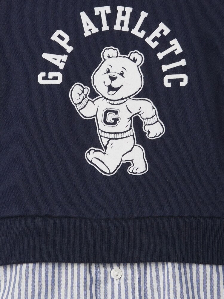 Gap Blue Vintage Soft Layered Logo Crew Neck Jumper (6mths-5yrs) - Image 4 of 4