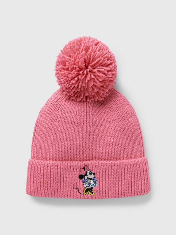 Gap Pink Kids Disney Minnie Mouse Pom Beanie (1-5yrs) - Image 1 of 1