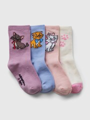 Gap Multi 4 Pack Disney The Aristocats Crew Socks (12mths-5yrs) - Image 1 of 1