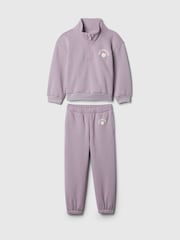 Gap Purple Logo Quarter Zip Sweatshirt & Jogger Set (6mths-5yrs) - Image 1 of 2