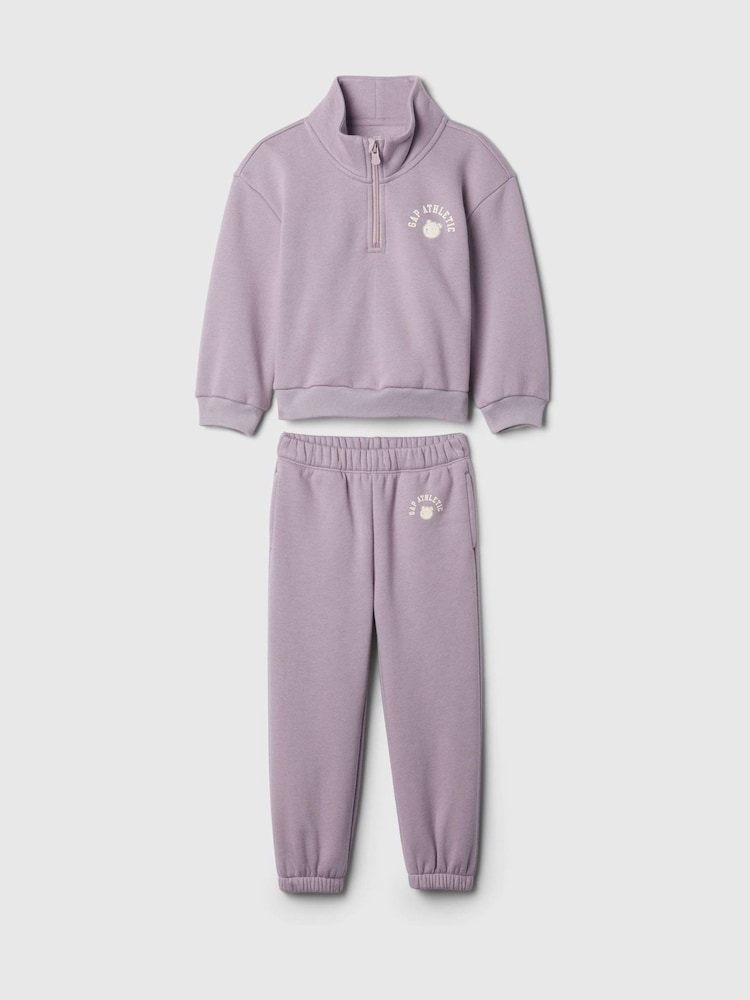 Gap Purple Logo Quarter Zip Sweatshirt & Jogger Set (6mths-5yrs) - Image 1 of 2