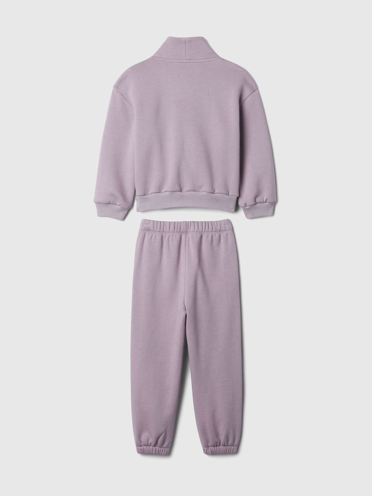 Gap Purple Logo Quarter Zip Sweatshirt & Jogger Set (6mths-5yrs) - Image 2 of 2