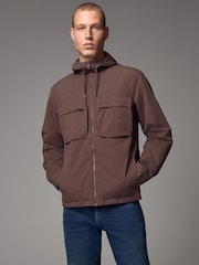 Коричневый - Bluff Pocket Shacket with Hood - Image 1 of 10