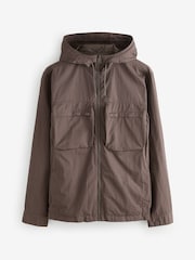 Коричневый - Bluff Pocket Shacket with Hood - Image 10 of 10