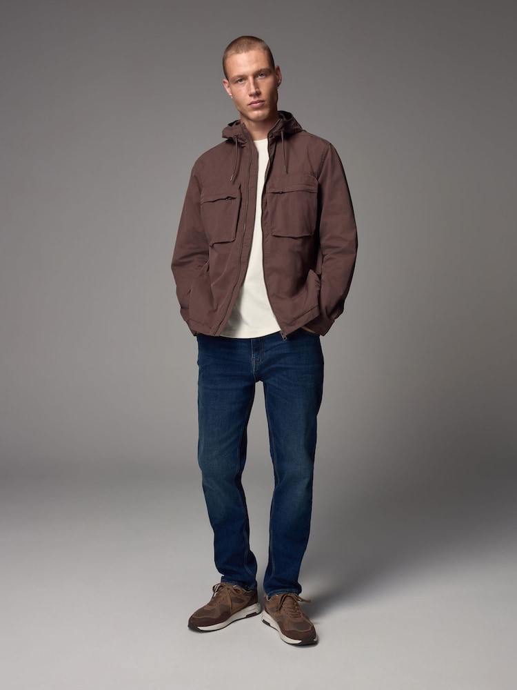 Коричневый - Bluff Pocket Shacket with Hood - Image 2 of 10