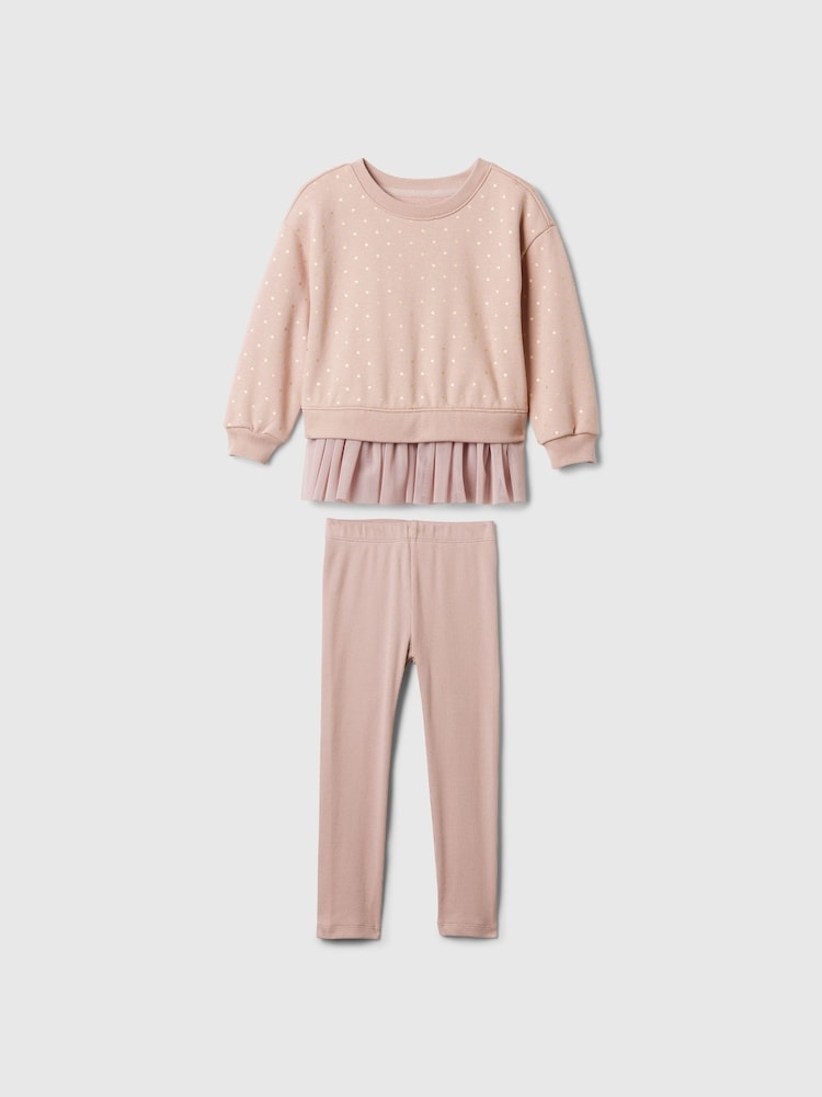 Gap Pink Vintage Soft Tulle Jumper and Joggers Set (6mths-5yrs) - Image 1 of 2 Gap Pink Vintage Soft Tulle Jumper and Joggers Set (6mths-5yrs) - Image 1 of 2