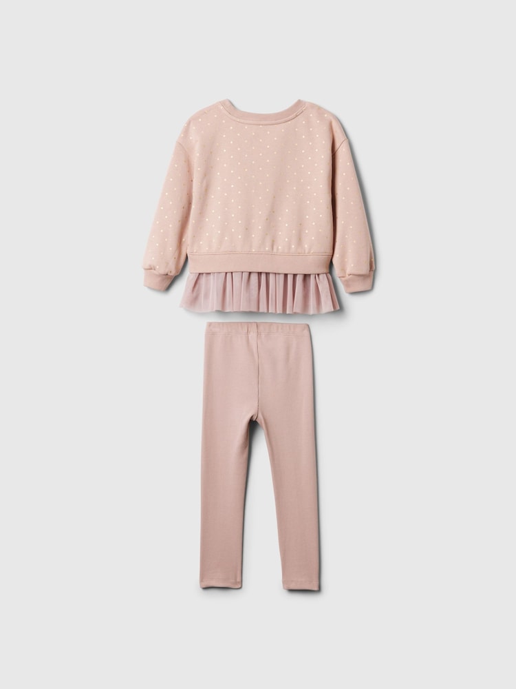 Gap Pink Vintage Soft Tulle Jumper and Joggers Set (6mths-5yrs) - Image 2 of 2