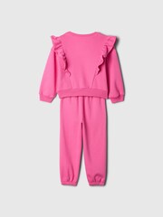 Gap Pink Logo Ruffle Sweatshirt and Joggers Set (6mths-5yrs) - Image 2 of 3
